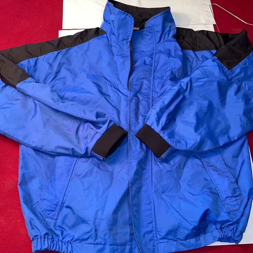 Marlboro BLUE nylon coat vintage windbreaker 90s high zip collar pocket 2xl mens
